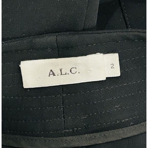 A.L.C. ALC Black Shorts Lucile Womens Size 2 Viscose Belted High Rise Inseam 3” - Picture 4 of 6